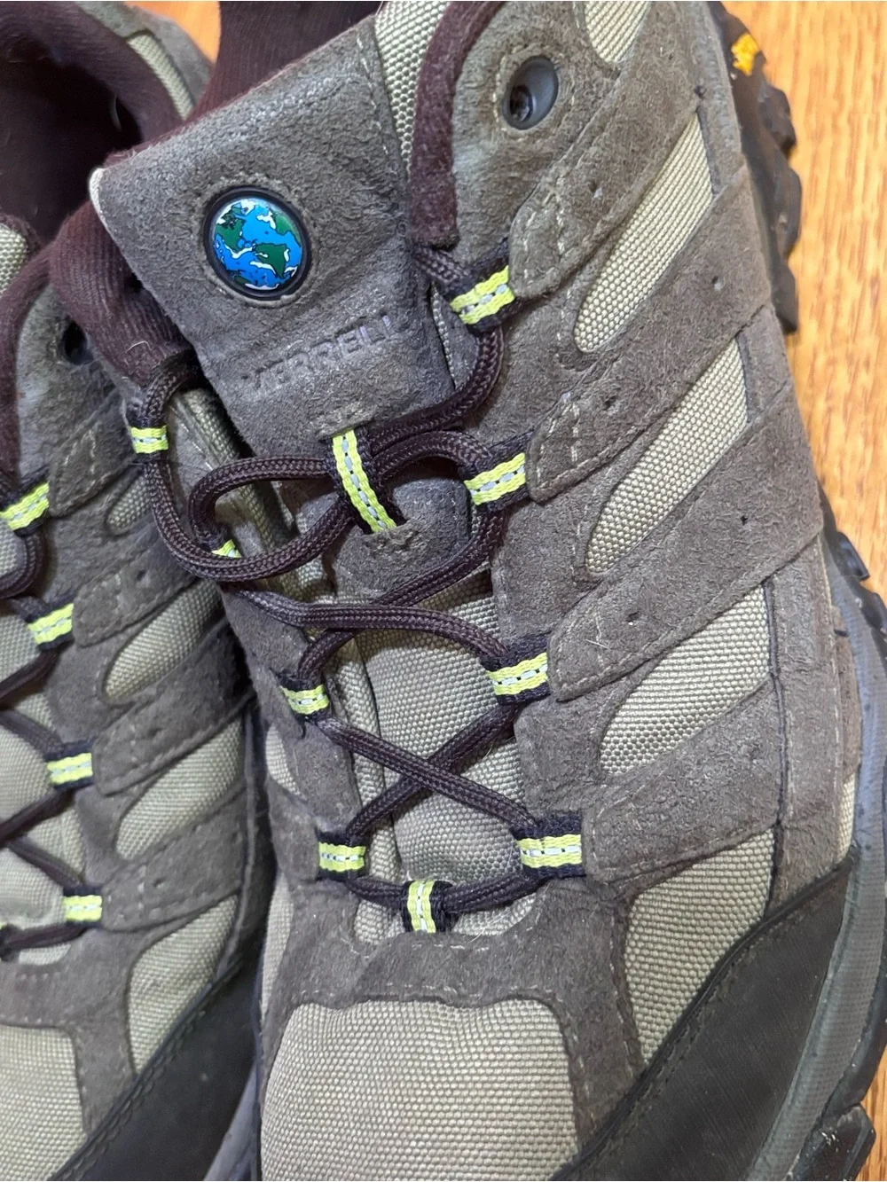 Merrell Men’s 10 Brown Green Hiking Trail Shoes